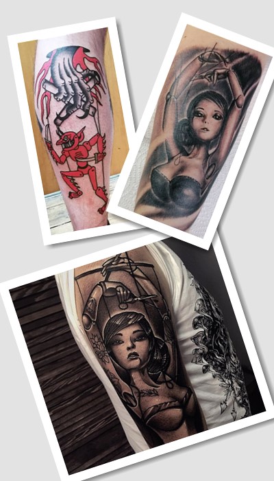 Кольори та стилі Для тату маріонетка 