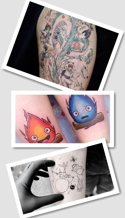 татуювання за мотивами мультфільмів Хаяо Міядзакі
