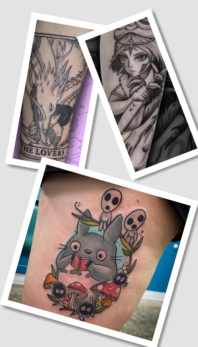 Татуювання за мотивами мультфільмів Міядзакі