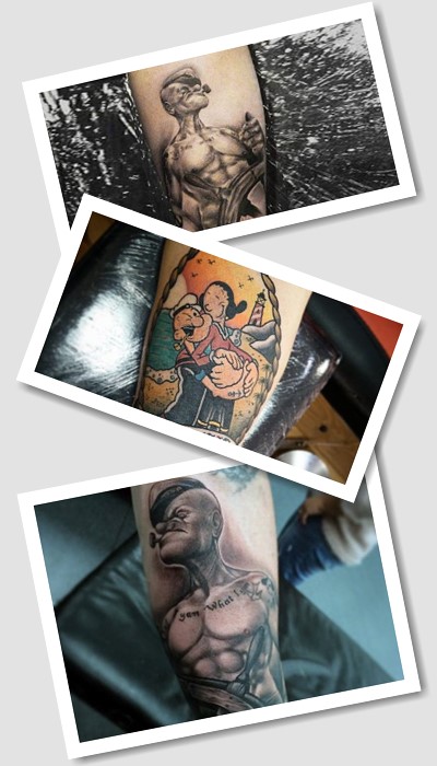 татуювання із зображенням моряка Папая