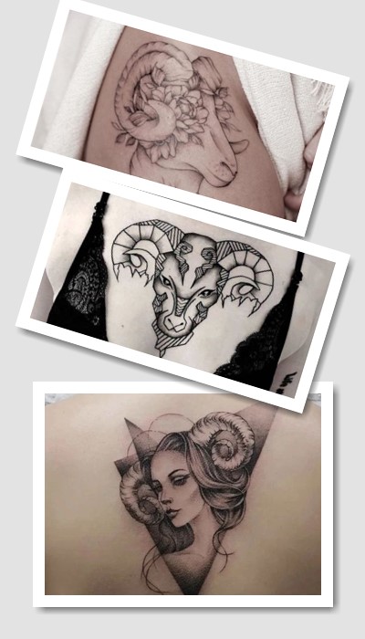 Стилі зображення тату Овен 