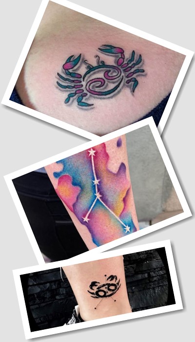 варіанти тату знак Зодіаку Рак