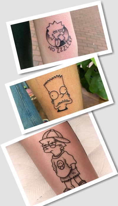 Татуювання за мотивами мультсеріалів Сімпсони та Футурама