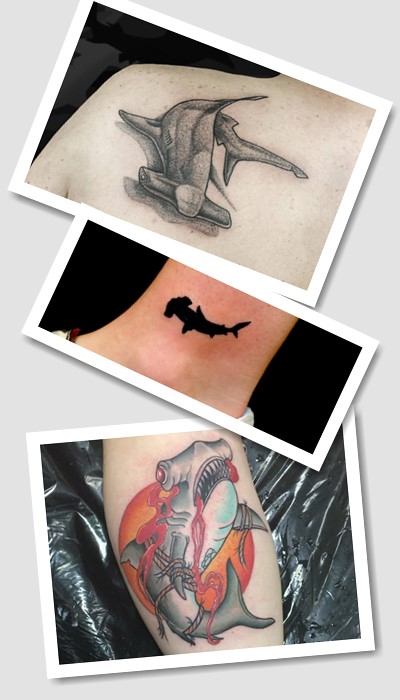 татуювання з акулою-молотом