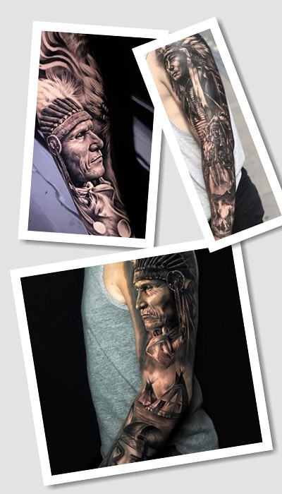 вождь Індіанець тату 