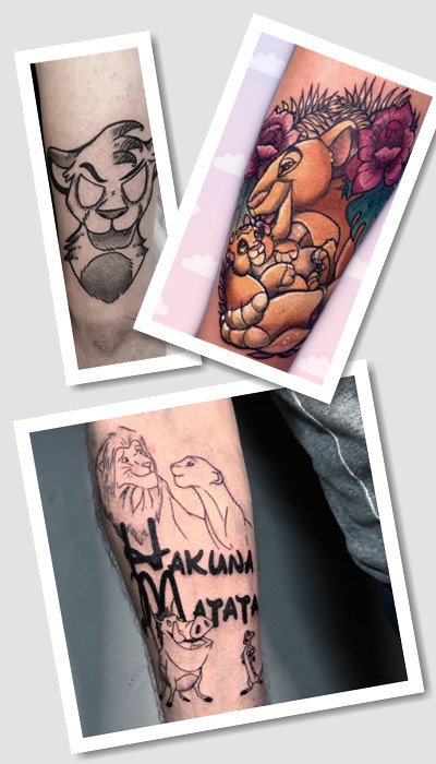 Стилі нанесення та додаткові елементи Тату король лев