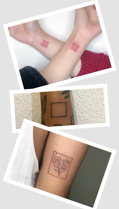 варіанти тату квадрат 