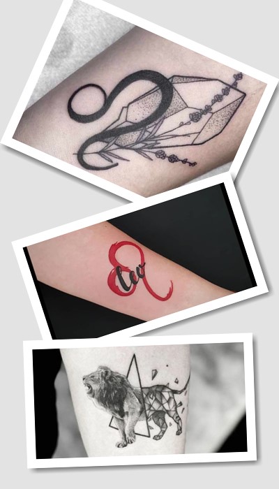 Місце розміщення тату знак зодіаку лев