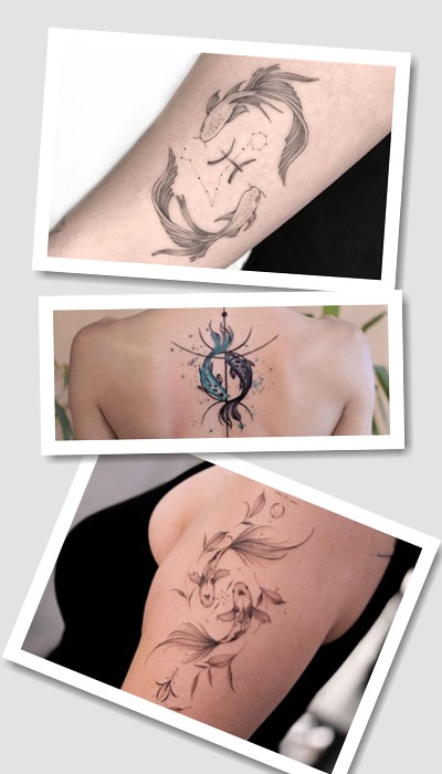 Татуювання знак зодіаку риби