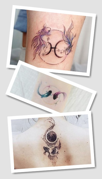тату знак Зодіаку Риби ідеї