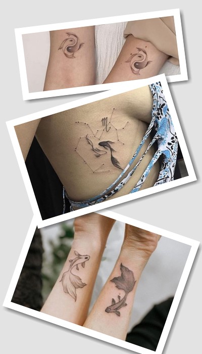 Тату Риби знак зодіаку