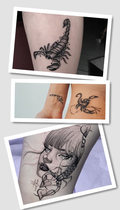 варіанти Тату знак зодіаку Скорпіон