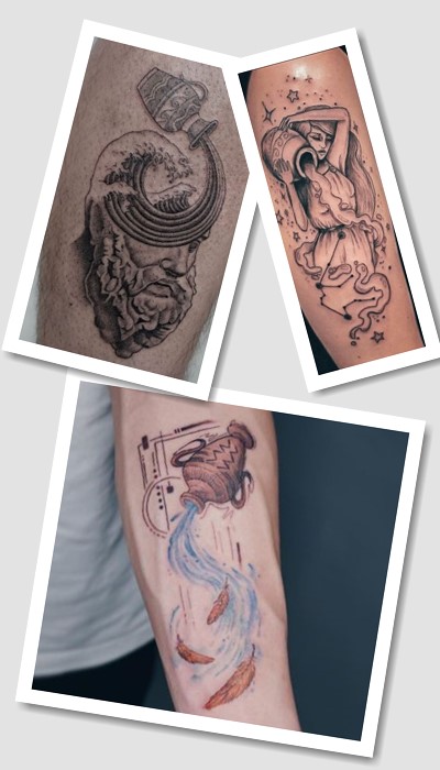 варіанти Тату знак Зодіаку Водолій