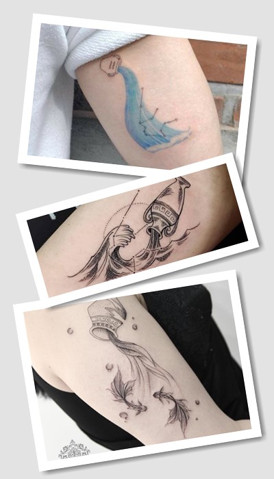 особливості  тату Водолій 