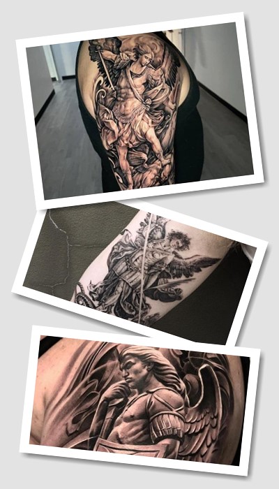 Варіанти зображення тату Архангел Михаїл