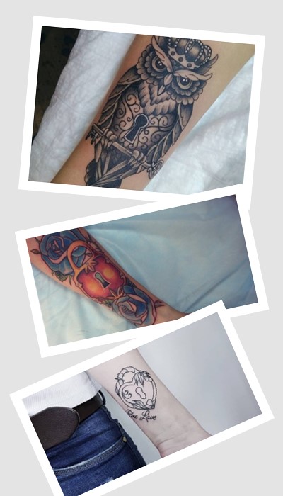 Цікаві ідеї тату замок і ключ