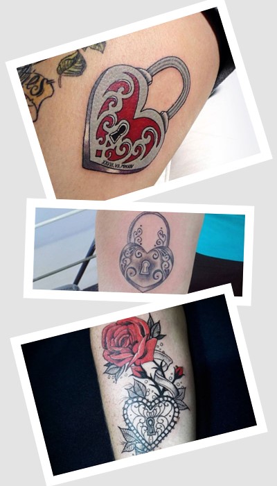 варіанти тату замок і ключ