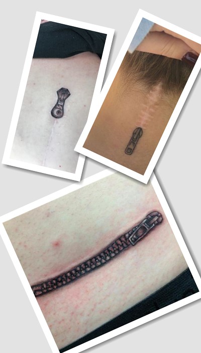 тату блискавка замок