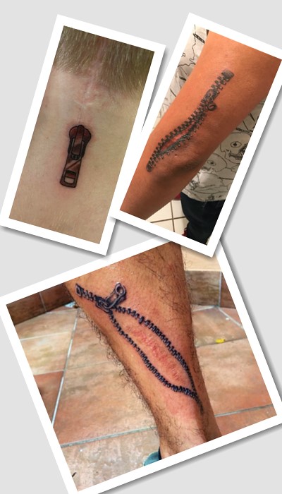 Варіанти композицій Тату блискавка замок