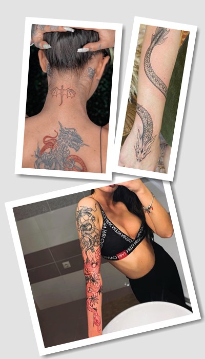 кому підійде тату дракон для дівчат