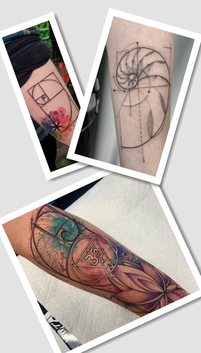 Татуювання золотий перетин Фібоначчі