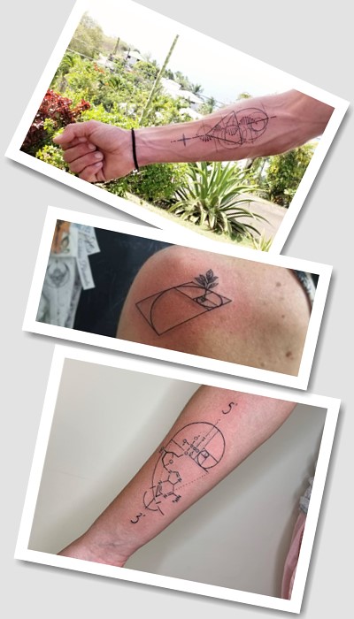 Тату золотий перетин 