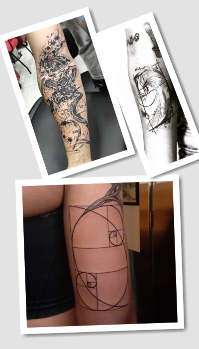 Сакральне значення тату золотий перетин Фібоначчі