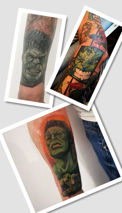 Варіанти татуювання з Халком