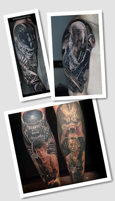 татуювання Чужий і Хижак