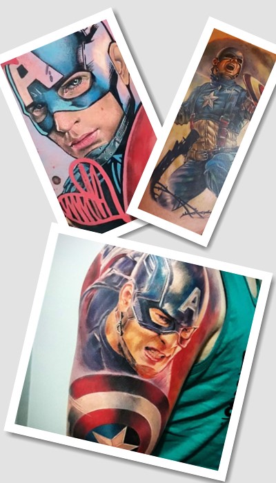 Тату Капітан Америка