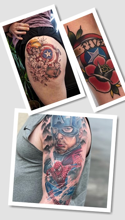 Тату Капітан Америка у Києві