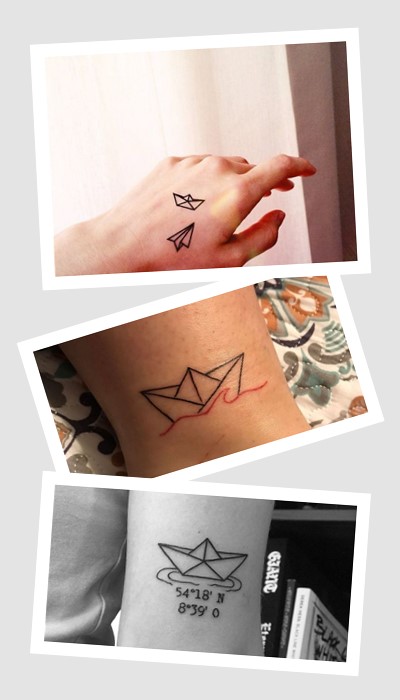 що означає тату паперовий кораблик