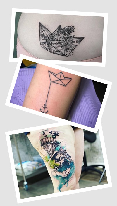 кому підійде тату паперовий кораблик