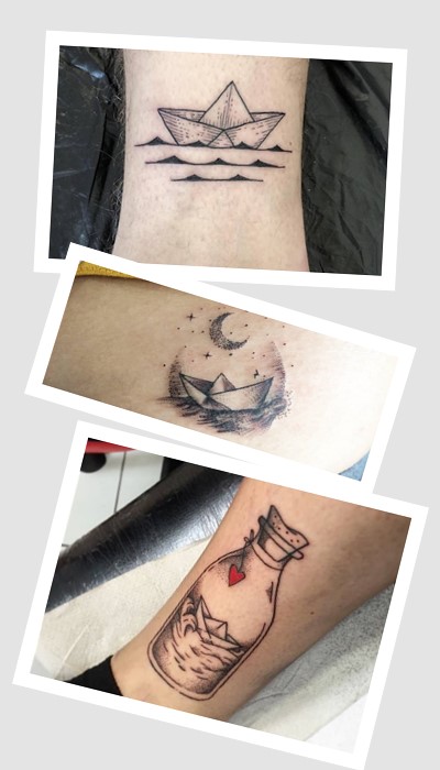 кому підійде татуювання паперовий кораблик