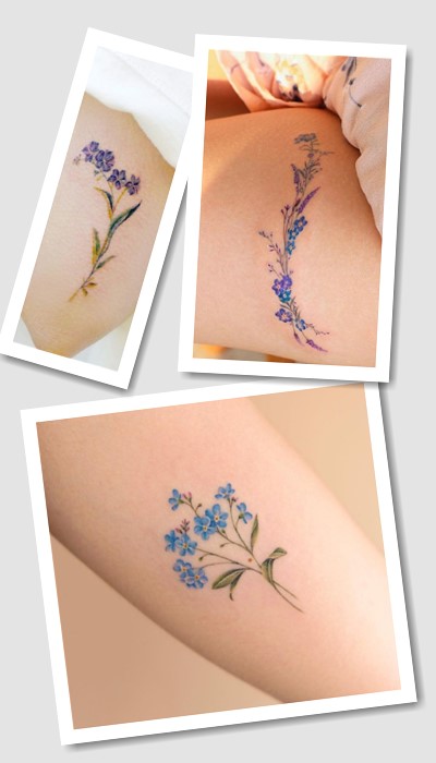 тату незабудка