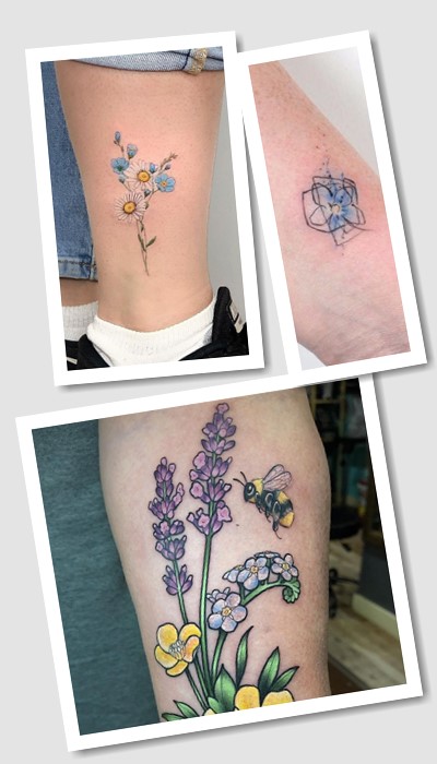 кому підійде татуювання незабудка