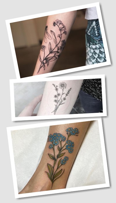ідеї татуювання незабудка