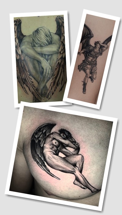 кому підійде тату павший ангел