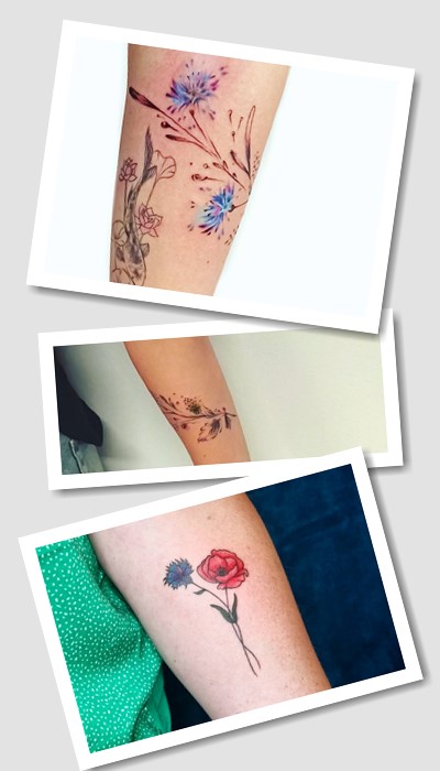 кому підійде тату волошка