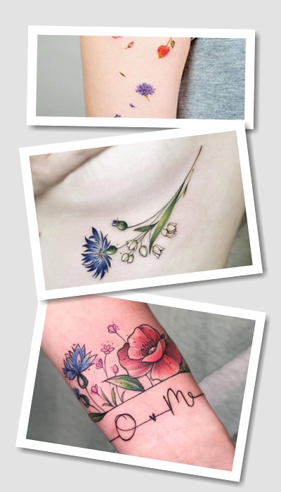 кому підійде татуювання волошка