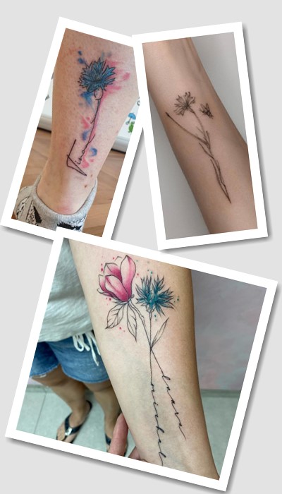 ідеї татуювання волошка