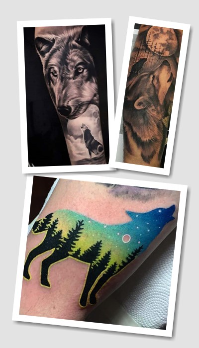 значення татуювання вовк виє на місяць
