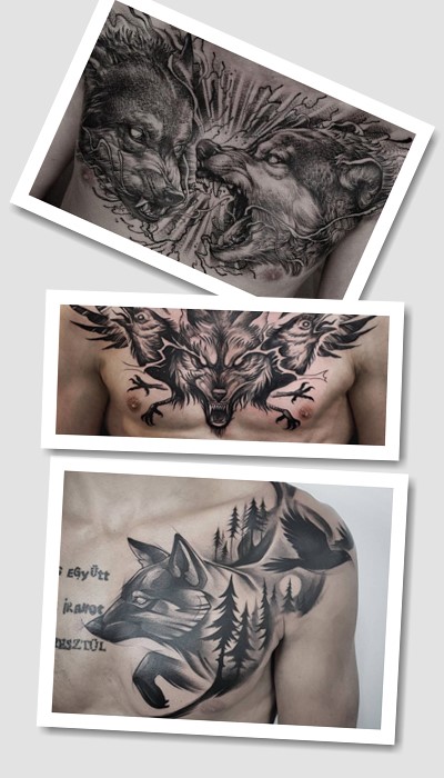 що означає татуювання вовк на грудях