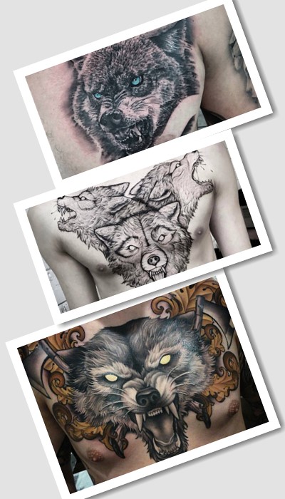кому підійде тату вовк на грудях