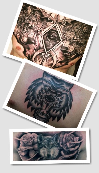 кому підійде татуювання вовк на грудях