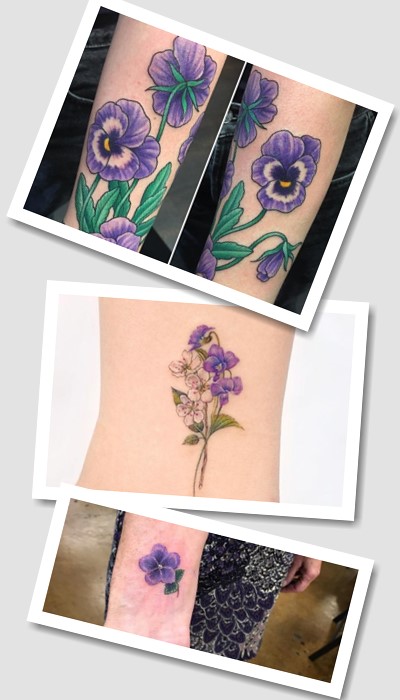 татуювання Фіалка