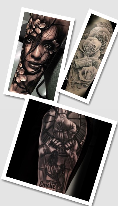 ідеї блек енд грей тату