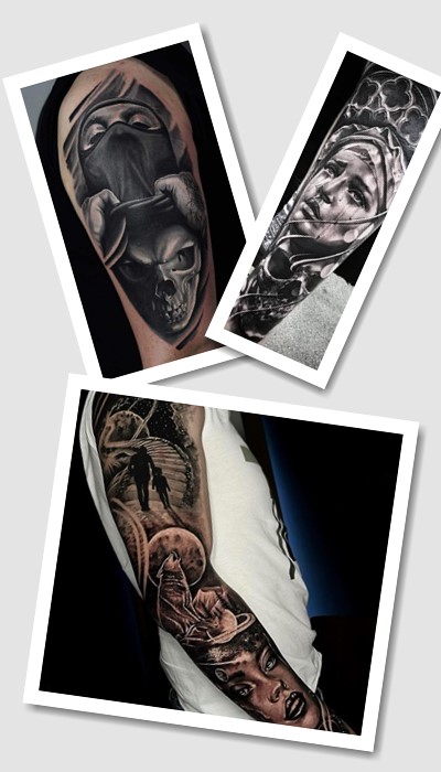 кому підійде блек енд грей татуювання 