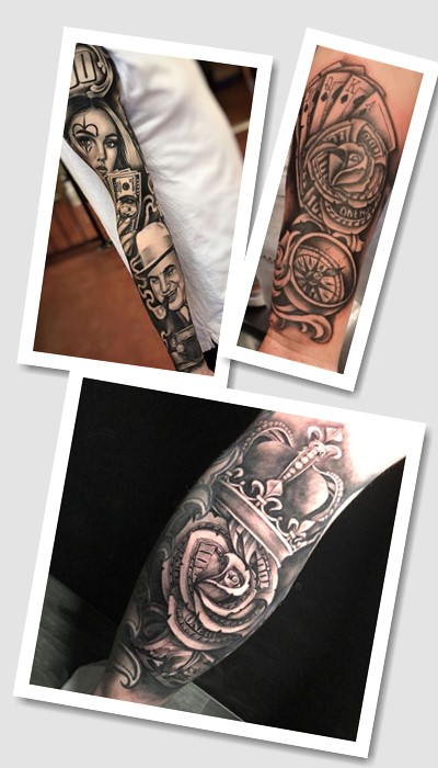 татуювання карти гроші два стволи у Києві