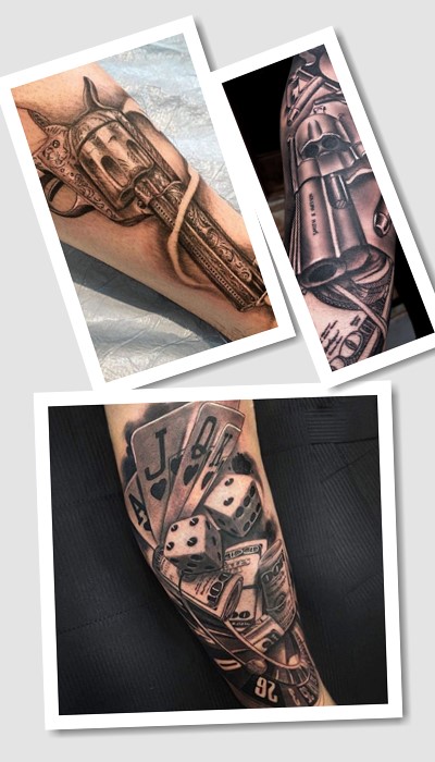 значення тату карти гроші два стволи